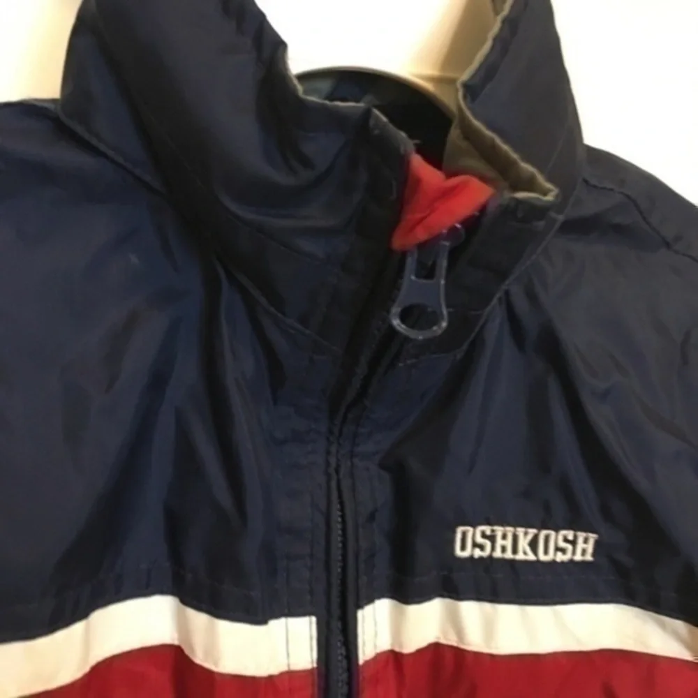 Boys size 3T Osh Kosh navy and red windbreaker